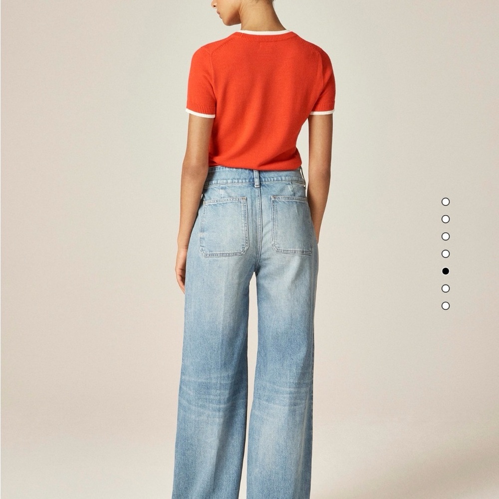J. Crew Women’s Trouser Petite Light Blue Wide-Leg Jeans NWT Sold out online! - Picture 2 of 10